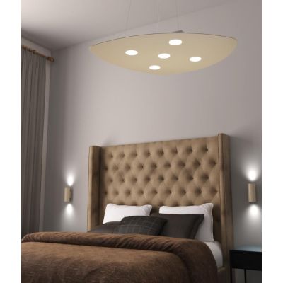 SHAPE SOSPENSIONE 5e2 LUCI IN METALLO BIANCO GRIGIO O SABBIA MODERNA LAMPADINE ATTACCO GX53 Top Light Illuminazione - Cristalens