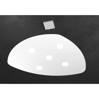 SHAPE SOSPENSIONE 5e2 LUCI IN METALLO BIANCO GRIGIO O SABBIA MODERNA LAMPADINE ATTACCO GX53 Top Light Illuminazione - Cristalens
