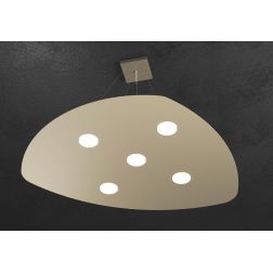 SHAPE SOSPENSIONE 5e2 LUCI IN METALLO BIANCO GRIGIO O SABBIA MODERNA LAMPADINE ATTACCO GX53 Top Light Illuminazione - Cristalens
