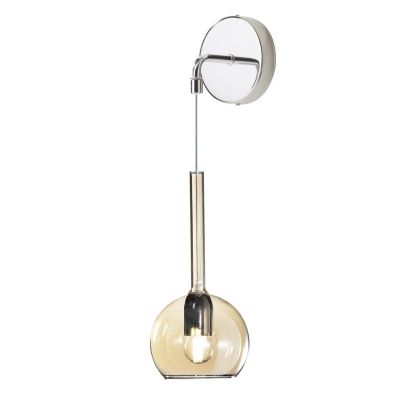 FUTURE APPLIQUE DA PARETE IN METALLO CROMATO O BIANCO CON SFERA 18CM IN VETRO CON 5 FINITURE COLORE Top Light Illuminazione - Cr