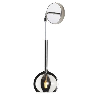 FUTURE APPLIQUE DA PARETE IN METALLO CROMATO O BIANCO CON SFERA 18CM IN VETRO CON 5 FINITURE COLORE Top Light Illuminazione - Cr