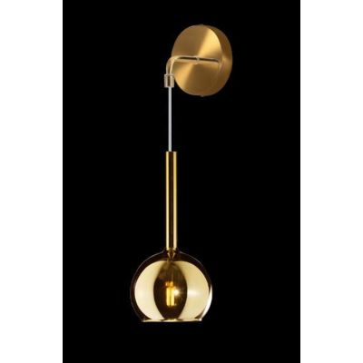 FUTURE APPLIQUE IN METALLO FINITURA OTTONE CON SFERA 18CM IN VETRO CON 5 FINITURE COLORE Top Light Illuminazione - Cristalensi S