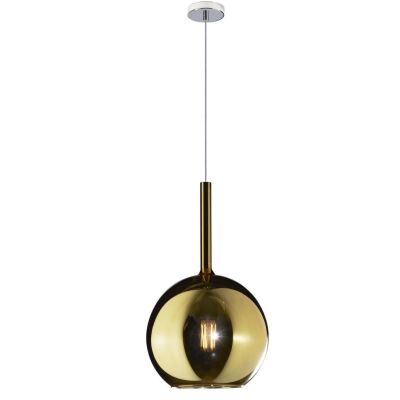 FUTURE SOSPENSIONE SINGOLA IN METALLO CROMO O BIANCO CON SFERA 25CM IN VETRO CON 5 FINITURE COLORE Top Light Illuminazione - Cri