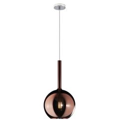 FUTURE SOSPENSIONE SINGOLA IN METALLO CROMO O BIANCO CON SFERA 20CM IN VETRO 5 FINITURE COLORE Top Light Illuminazione - Cristal 2