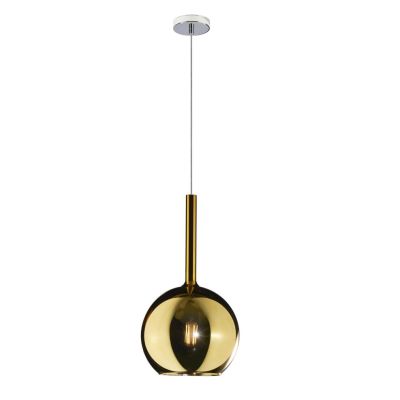 FUTURE SOSPENSIONE SINGOLA IN METALLO CROMO O BIANCO CON SFERA 20CM IN VETRO 5 FINITURE COLORE Top Light Illuminazione - Cristal