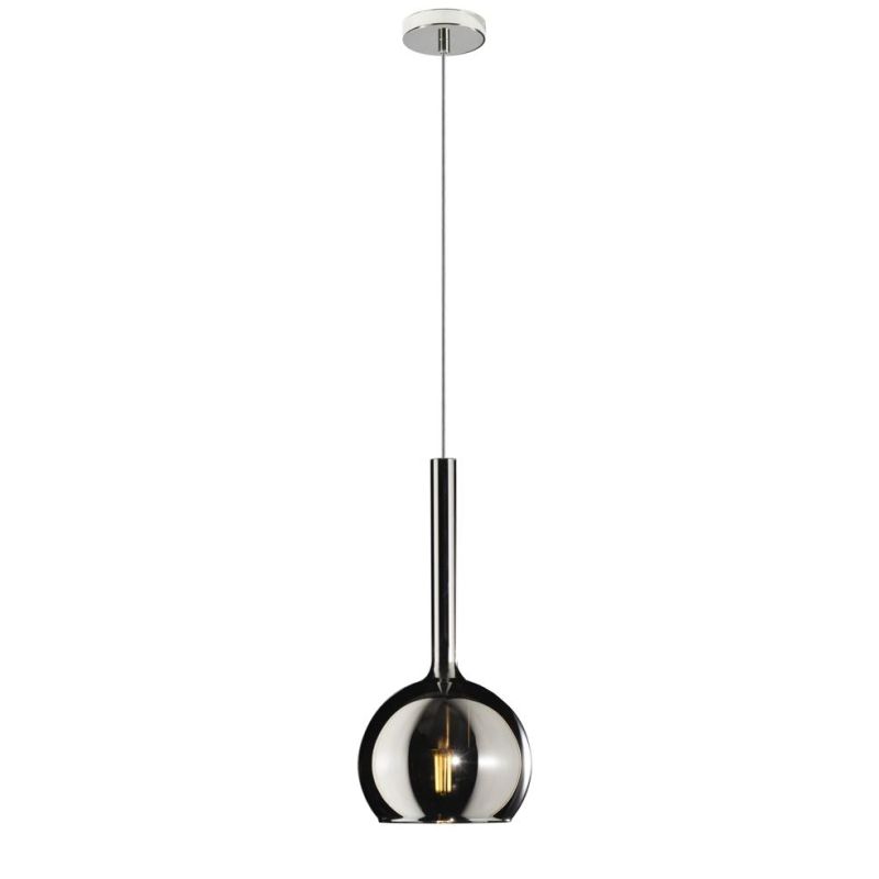 FUTURE SOSPENSIONE SINGOLA IN METALLO CROMO O BIANCO CON SFERA 15CM IN VETRO 5 FINITURE COLORE Top Light Illuminazione - Cristal