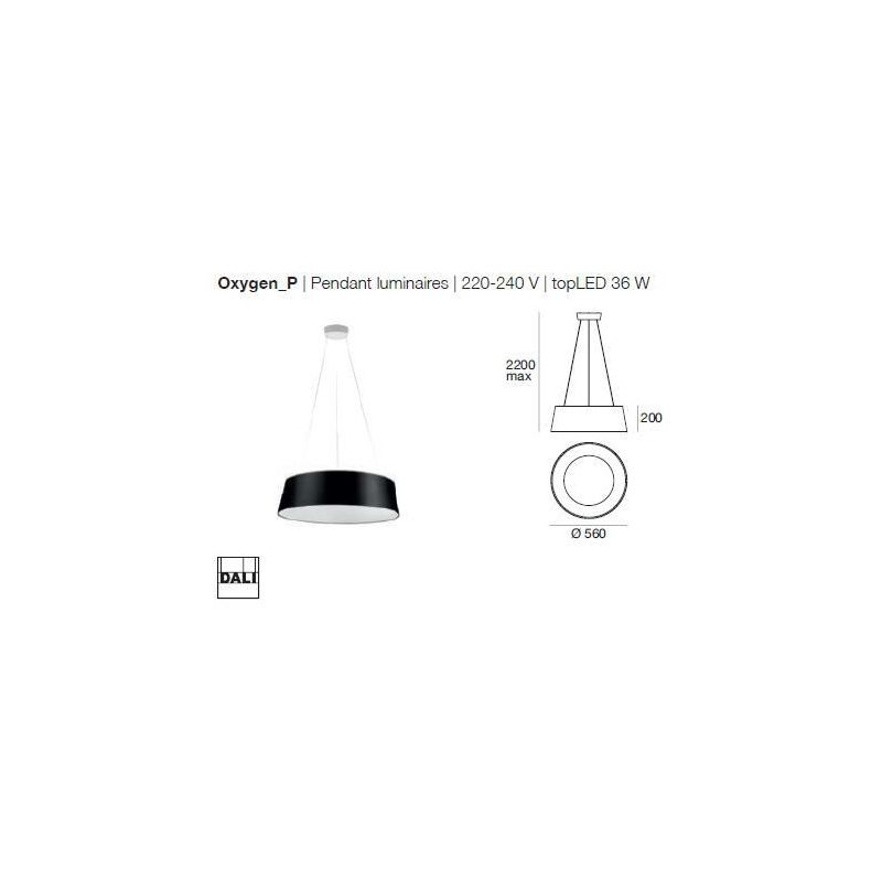OXYGEN SOSPENSIONE DIAMETRO 56 CM A LED 36W DISPONIBILE 4 COLORI LINEA LIGHT STILNOVO MA&DE - Cristalensi Shop Online