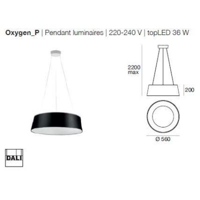 OXYGEN SOSPENSIONE DIAMETRO 56 CM A LED 36W DISPONIBILE 4 COLORI LINEA LIGHT STILNOVO MA&DE - Cristalensi Shop Online