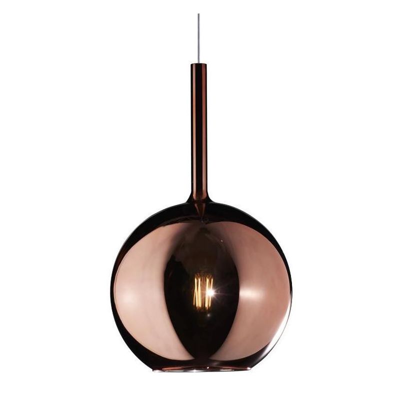 FUTURE SOSPENSIONE SINGOLA IN FINITURA OTTONE CON SFERA 25CM IN VETRO CON 5 FINITURE COLORE Top Light Illuminazione - Cristalens