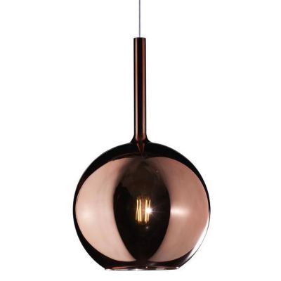 FUTURE SOSPENSIONE SINGOLA IN FINITURA OTTONE CON SFERA 25CM IN VETRO CON 5 FINITURE COLORE Top Light Illuminazione - Cristalens