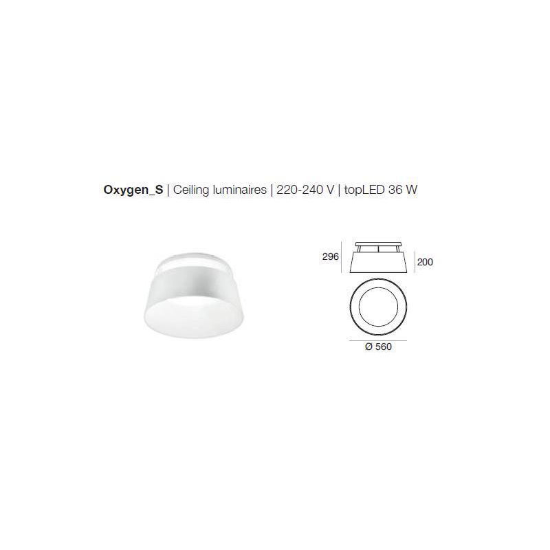 OXYGEN PLAFONIERA DIAMETRO 56 CM A LED 36W DISPONIBILE 4 COLORI LINEA LIGHT STILNOVO MA&DE - Cristalensi Shop Online