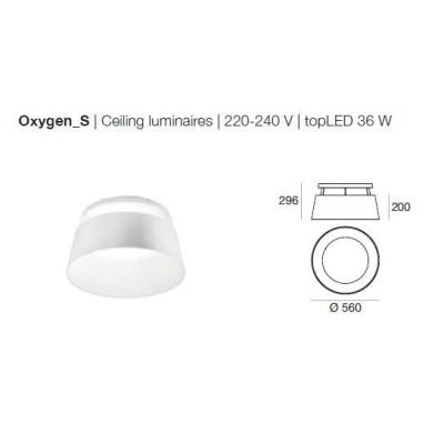 OXYGEN PLAFONIERA DIAMETRO 56 CM A LED 36W DISPONIBILE 4 COLORI LINEA LIGHT STILNOVO MA&DE - Cristalensi Shop Online