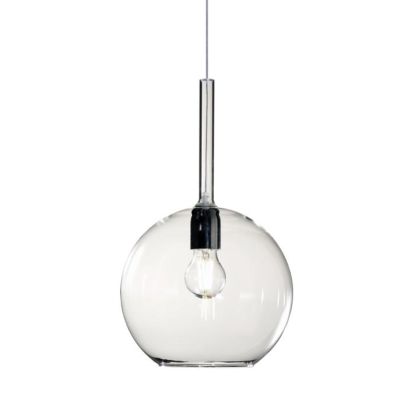 FUTURE SOSPENSIONE SINGOLA IN FINITURA OTTONE CON SFERA 25CM IN VETRO CON 5 FINITURE COLORE Top Light Illuminazione - Cristalens