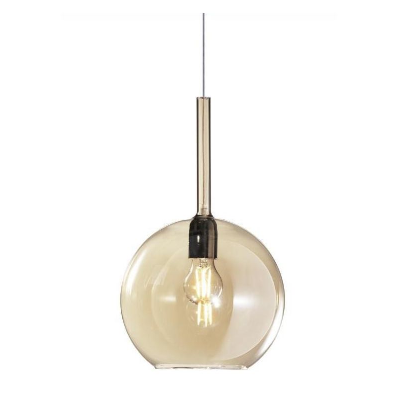 FUTURE SOSPENSIONE SINGOLA IN FINITURA OTTONE CON SFERA 25CM IN VETRO CON 5 FINITURE COLORE Top Light Illuminazione - Cristalens