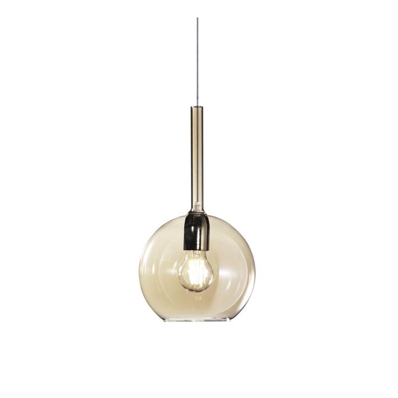 FUTURE SOSPENSIONE SINGOLA IN METALLO FINITURA OTTONE CON SFERA 20CM IN VETRO 5 FINITURE COLORE Top Light Illuminazione - Crista