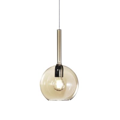 FUTURE SOSPENSIONE SINGOLA IN METALLO FINITURA OTTONE CON SFERA 20CM IN VETRO 5 FINITURE COLORE Top Light Illuminazione - Crista