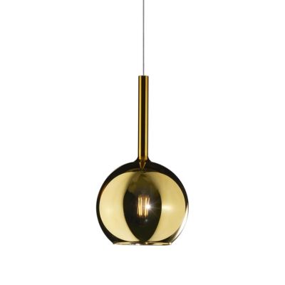 FUTURE SOSPENSIONE SINGOLA IN METALLO FINITURA OTTONE CON SFERA 20CM IN VETRO 5 FINITURE COLORE Top Light Illuminazione - Crista