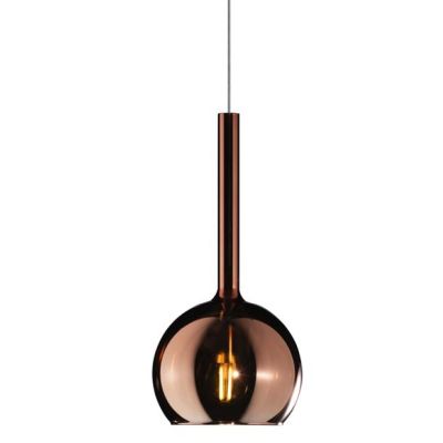 FUTURE SOSPENSIONE SINGOLA IN METALLO FINITURA OTTONE CON SFERA 15CM IN VETRO 5 FINITURE COLORE Top Light Illuminazione - Crista