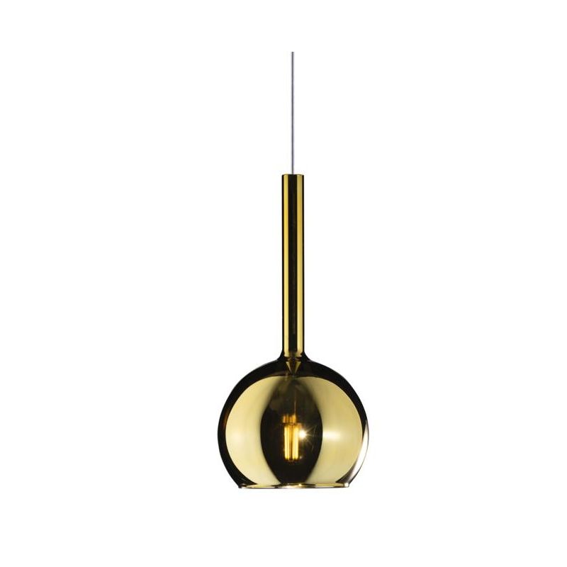 FUTURE SOSPENSIONE SINGOLA IN METALLO FINITURA OTTONE CON SFERA 15CM IN VETRO 5 FINITURE COLORE Top Light Illuminazione - Crista