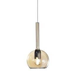 FUTURE SOSPENSIONE SINGOLA IN METALLO FINITURA OTTONE CON SFERA 15CM IN VETRO 5 FINITURE COLORE Top Light Illuminazione - Crista