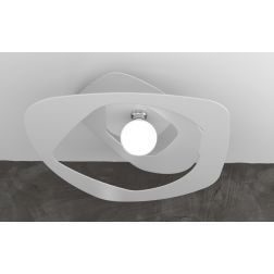 WARPED PLAFONIERA MODERNA D65 IN METALLO APERTO BIANCO GRIGIO O SABBIA LAMPADINA ATTACCO E27 Top Light Illuminazione - Cristalen 2