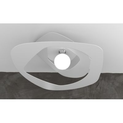 WARPED PLAFONIERA MODERNA D65 IN METALLO APERTO BIANCO GRIGIO O SABBIA LAMPADINA ATTACCO E27 Top Light Illuminazione - Cristalen