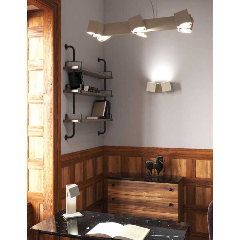 ROTATION APPLIQUE CON 2 DIFFUSORI ORIENTABILI IN METALLO 4 COLORI LAMPADINA GX53 Top Light Illuminazione - Cristalensi Shop Onli