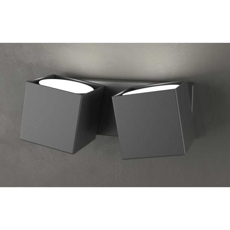 ROTATION APPLIQUE CON 2 DIFFUSORI ORIENTABILI IN METALLO 4 COLORI LAMPADINA GX53 Top Light Illuminazione - Cristalensi Shop Onli