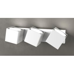 ROTATION LAMPADA DA PARETE CON 3 DIFFUSORI ORIENTABILI IN METALLO 4 COLORI LAMPADINA GX53 Top Light Illuminazione - Cristalensi 