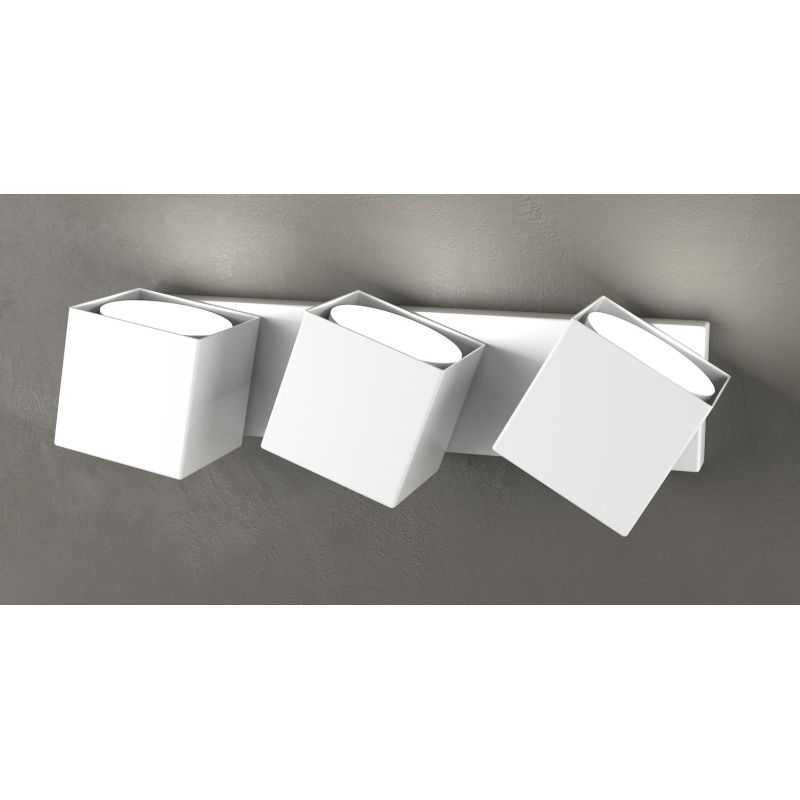 ROTATION LAMPADA DA PARETE CON 3 DIFFUSORI ORIENTABILI IN METALLO 4 COLORI LAMPADINA GX53 Top Light Illuminazione - Cristalensi 