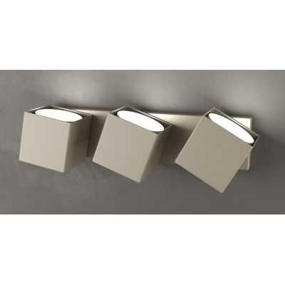 ROTATION LAMPADA DA PARETE CON 3 DIFFUSORI ORIENTABILI IN METALLO 4 COLORI LAMPADINA GX53 Top Light Illuminazione - Cristalensi 