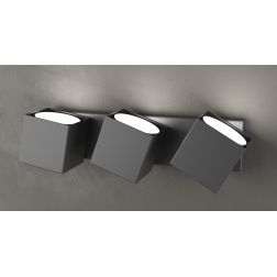 ROTATION LAMPADA DA PARETE CON 3 DIFFUSORI ORIENTABILI IN METALLO 4 COLORI LAMPADINA GX53 Top Light Illuminazione - Cristalensi  2