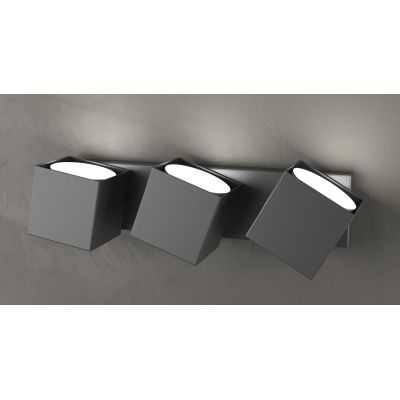 ROTATION LAMPADA DA PARETE CON 3 DIFFUSORI ORIENTABILI IN METALLO 4 COLORI LAMPADINA GX53 Top Light Illuminazione - Cristalensi 