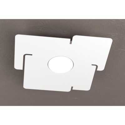 ECHO PICCOLA PLAFONIERA 1 LUCE IN METALLO BIANCO CON ATTACCO GX53 MODERNA ED ECONOMICA Top Light Illuminazione - Cristalensi Sho