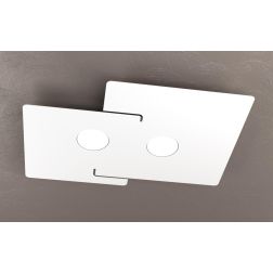 ECHO PLAFONIERA 2 LUCI IN METALLO BIANCO CON ATTACCO GX53 MODERNA ED ECONOMICA Top Light Illuminazione - Cristalensi Shop Online 2