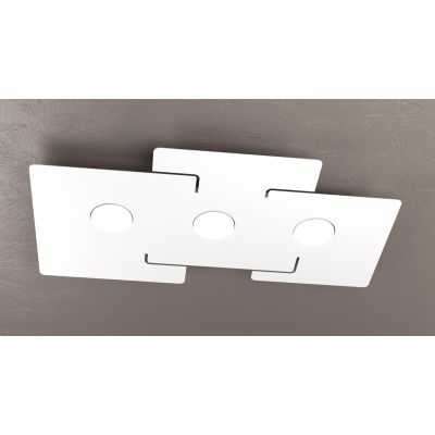 ECHO PLAFONIERA MODERNA ED ECONOMICA A 3 LUCI IN METALLO BIANCO CON ATTACCO GX53 Top Light Illuminazione - Cristalensi Shop Onli