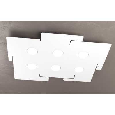 ECHO PLAFONIERA MODERNA IN METALLO BIANCO 6 LUCI CON ATTACCO GX53 ECONOMICA Top Light Illuminazione - Cristalensi Shop Online