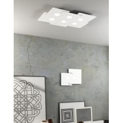 ECHO PLAFONIERA MODERNA IN METALLO BIANCO 6 LUCI CON ATTACCO GX53 ECONOMICA Top Light Illuminazione - Cristalensi Shop Online 2