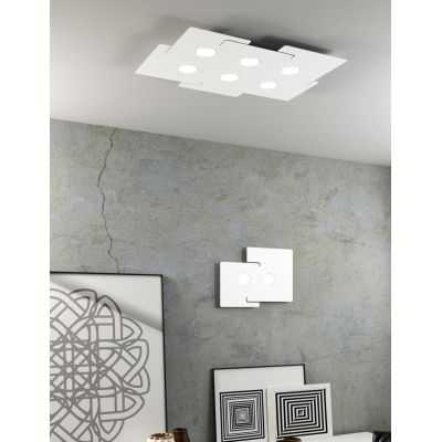ECHO PLAFONIERA MODERNA IN METALLO BIANCO 6 LUCI CON ATTACCO GX53 ECONOMICA Top Light Illuminazione - Cristalensi Shop Online