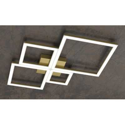 FOUR SQUARES PLAFONIERA LED 69W LUCE 3000K-4000K MODERNA METALLO 4 COLORI Top Light Illuminazione - Cristalensi Shop Online