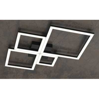 FOUR SQUARES PLAFONIERA LED 69W LUCE 3000K-4000K MODERNA METALLO 4 COLORI Top Light Illuminazione - Cristalensi Shop Online