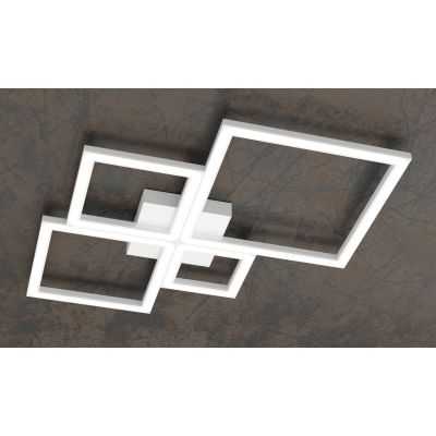 FOUR SQUARES PLAFONIERA LED 69W LUCE 3000K-4000K MODERNA METALLO 4 COLORI Top Light Illuminazione - Cristalensi Shop Online