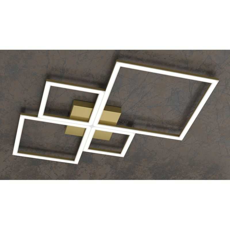 FOUR SQUARES PLAFONIERA LED 88W LUCE 3000K-4000K MODERNA METALLO 4 COLORI Top Light Illuminazione - Cristalensi Shop Online