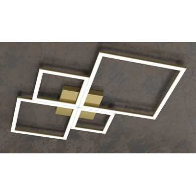 FOUR SQUARES PLAFONIERA LED 88W LUCE 3000K-4000K MODERNA METALLO 4 COLORI Top Light Illuminazione - Cristalensi Shop Online