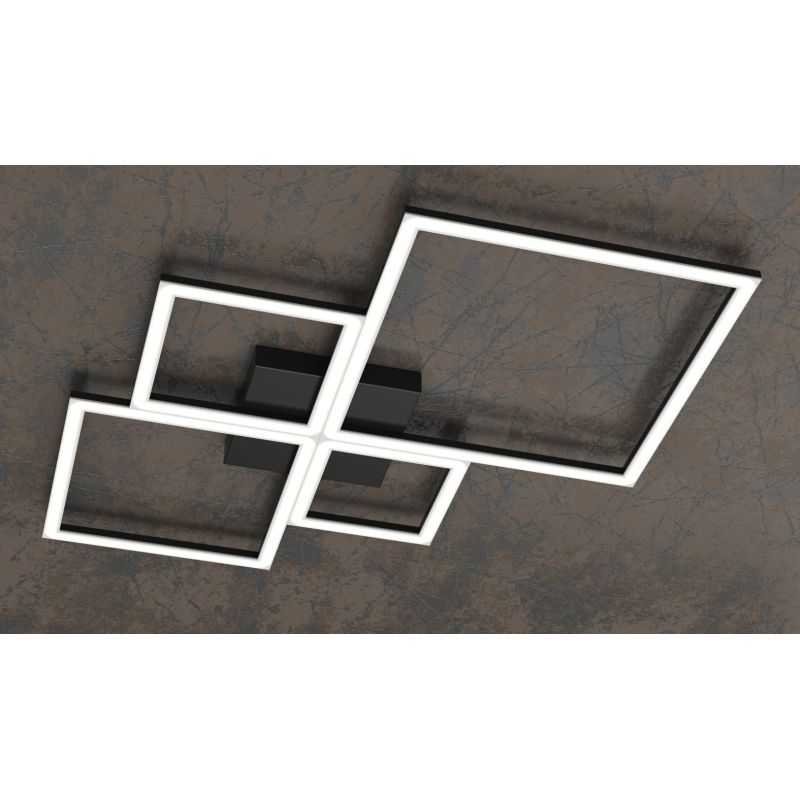FOUR SQUARES PLAFONIERA LED 88W LUCE 3000K-4000K MODERNA METALLO 4 COLORI Top Light Illuminazione - Cristalensi Shop Online