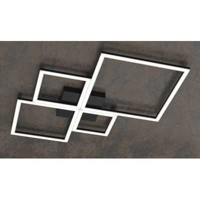 FOUR SQUARES PLAFONIERA LED 88W LUCE 3000K-4000K MODERNA METALLO 4 COLORI Top Light Illuminazione - Cristalensi Shop Online