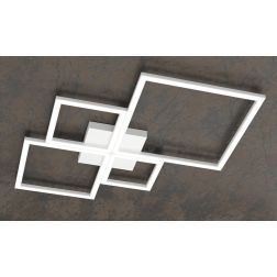 FOUR SQUARES PLAFONIERA LED 88W LUCE 3000K-4000K MODERNA METALLO 4 COLORI Top Light Illuminazione - Cristalensi Shop Online