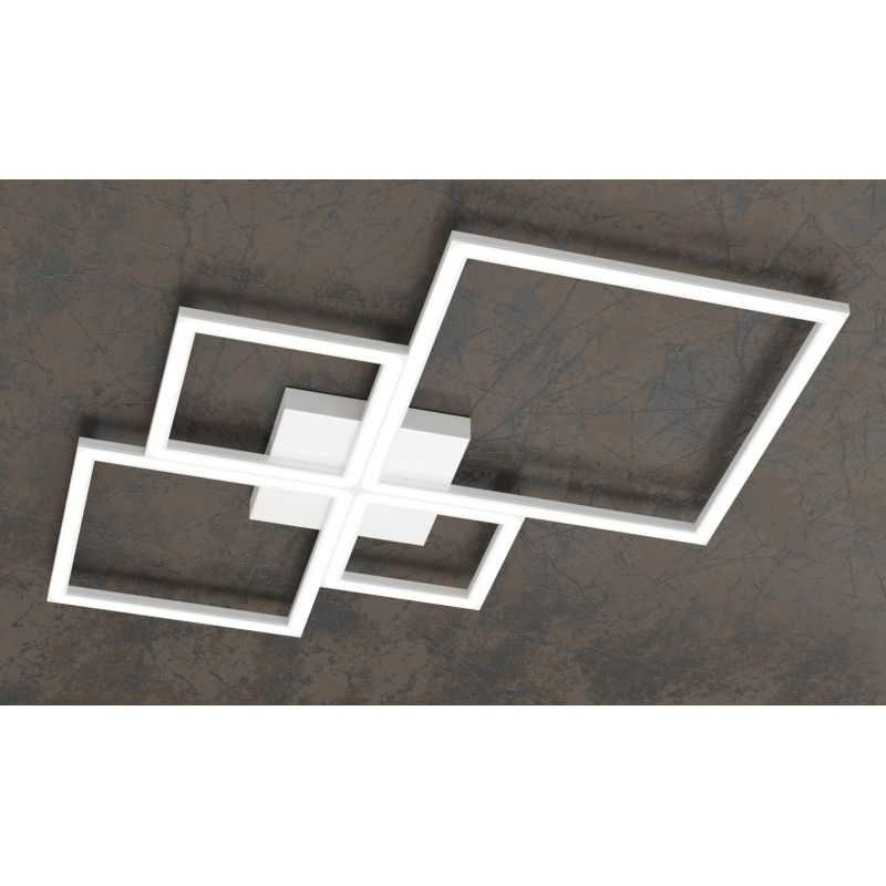 FOUR SQUARES PLAFONIERA LED 88W LUCE 3000K-4000K MODERNA METALLO 4 COLORI Top Light Illuminazione - Cristalensi Shop Online