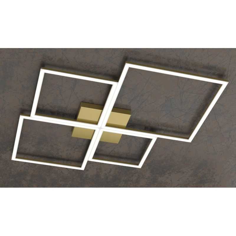 FOUR SQUARES PLAFONIERA LED 119W LUCE 3000K-4000K MODERNA METALLO 4 COLORI Top Light Illuminazione - Cristalensi Shop Online