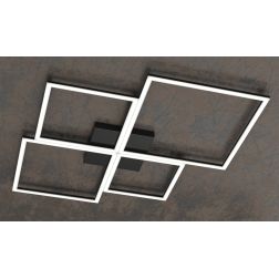 FOUR SQUARES PLAFONIERA LED 119W LUCE 3000K-4000K MODERNA METALLO 4 COLORI Top Light Illuminazione - Cristalensi Shop Online